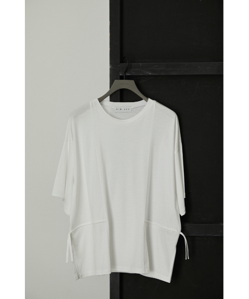 RIM.ARK(リムアーク)の「Side gather T/SH(Tシャツ/カットソー・レディース・ホワイト/ブラック・FREE)」の10枚目の写真