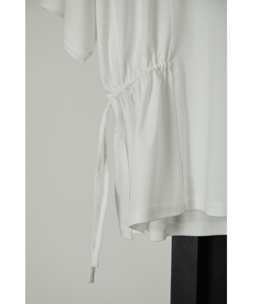 RIM.ARK(リムアーク)の「Side gather T/SH(Tシャツ/カットソー・レディース・ホワイト/ブラック・FREE)」の12枚目の写真