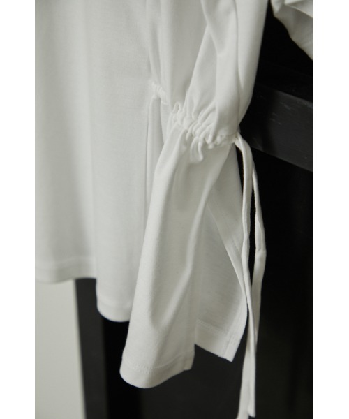 RIM.ARK(リムアーク)の「Side gather T/SH(Tシャツ/カットソー・レディース・ホワイト/ブラック・FREE)」の14枚目の写真