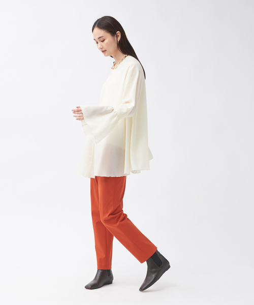 qualite（カリテ）の「ベルスリーブ2WAYブラウス（シャツ/ブラウス・レディース・オフホワイト/ダークオレンジ・36/38）」の5枚目の写真
