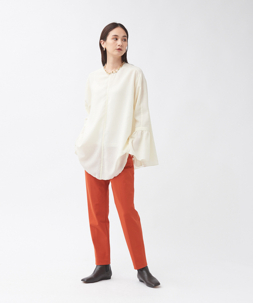 qualite（カリテ）の「ベルスリーブ2WAYブラウス（シャツ/ブラウス・レディース・オフホワイト/ダークオレンジ・36/38）」の18枚目の写真