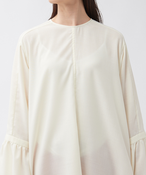 qualite（カリテ）の「ベルスリーブ2WAYブラウス（シャツ/ブラウス・レディース・オフホワイト/ダークオレンジ・36/38）」の10枚目の写真