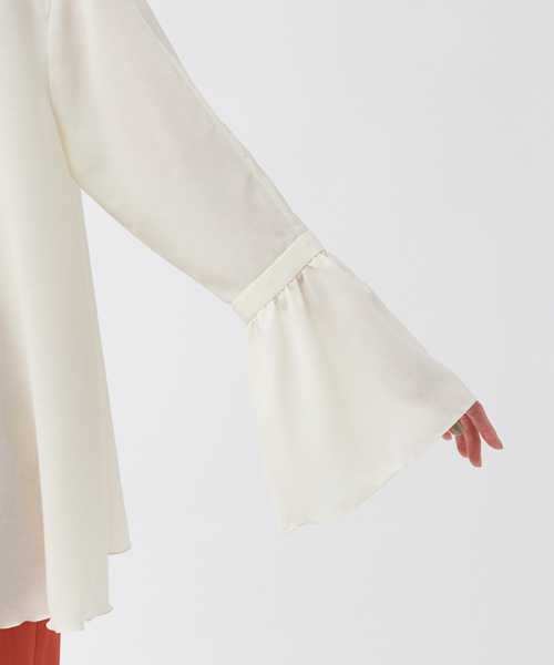 qualite（カリテ）の「ベルスリーブ2WAYブラウス（シャツ/ブラウス・レディース・オフホワイト/ダークオレンジ・36/38）」の8枚目の写真