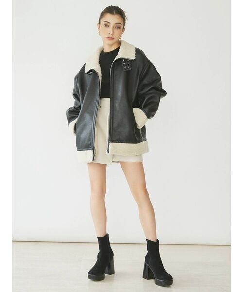 EVRIS（エヴリス）の「ラップデザインミニスカート（スカート・レディース・ブラック/グリーン/アイボリー・SMALL/MEDIUM）」の17枚目の写真