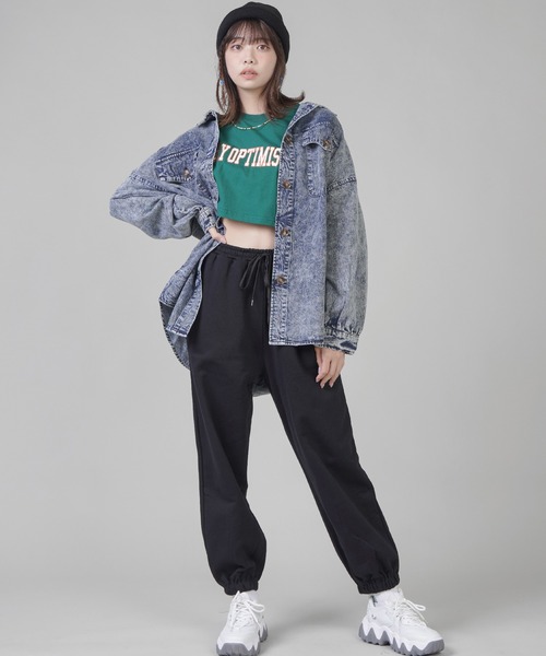 SPINNS（スピンズ）の「ボーイズライク スウェットパンツ（スウェットパンツ・レディース・ブラック/エンジ/ダークグリーン/オートミール・ONESIZE）」の11枚目の写真