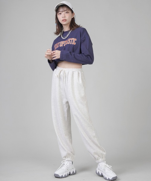 SPINNS（スピンズ）の「ボーイズライク スウェットパンツ（スウェットパンツ・レディース・ブラック/エンジ/ダークグリーン/オートミール・ONESIZE）」の8枚目の写真