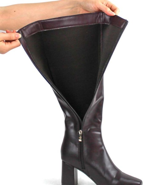 VIVIAN(ヴィヴィアン)の「スクエアトゥロングブーツ(ブーツ・レディース・ホワイト系その他5/ブラック系その他2/ブラック系その他3/ブラウン系その他5・LL/S/M/L/XL/SS)」の21枚目の写真