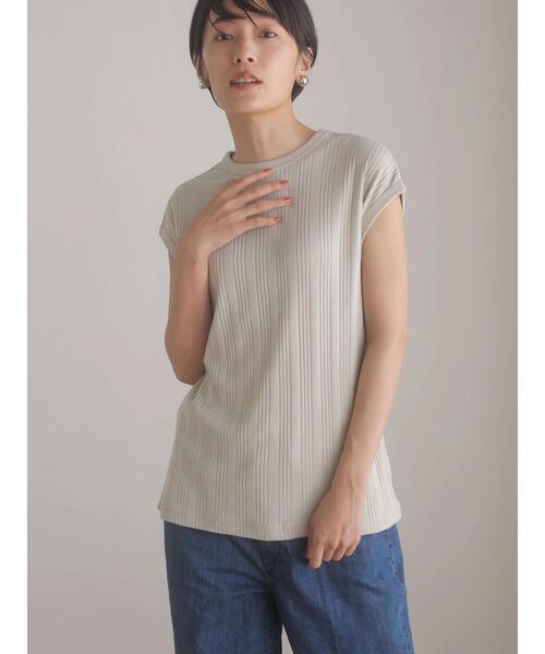 AMERICAN HOLIC(アメリカンホリック)の「針抜きテレコカットプルオーバー(Tシャツ/カットソー・レディース・ネイビー/ブラック/グレイッシュベージュ・M/L)」の9枚目の写真