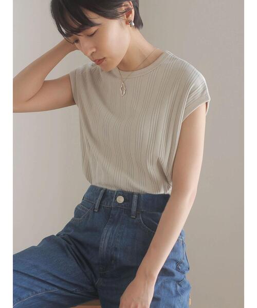 AMERICAN HOLIC(アメリカンホリック)の「針抜きテレコカットプルオーバー(Tシャツ/カットソー・レディース・ネイビー/ブラック/グレイッシュベージュ・M/L)」の16枚目の写真