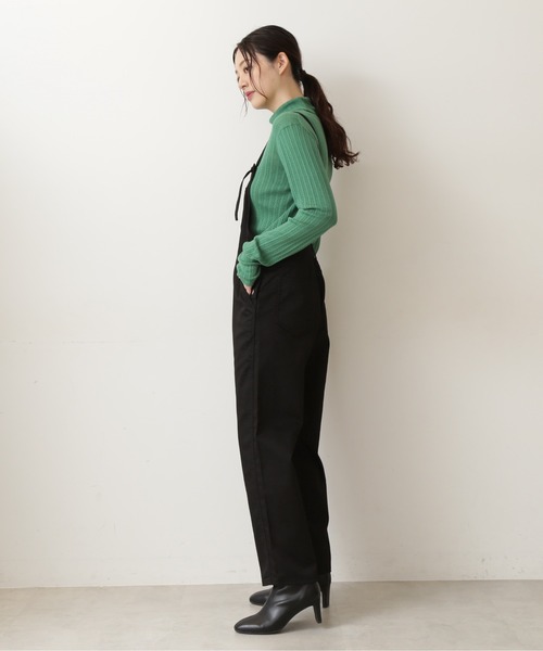 NATURAL BEAUTY BASIC(ナチュラルビューティーベーシック)の「デニムサロペット/0171240981(サロペット/オーバーオール・レディース・ブラック・MEDIUM/SMALL)」の6枚目の写真