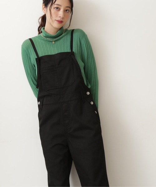 NATURAL BEAUTY BASIC(ナチュラルビューティーベーシック)の「デニムサロペット/0171240981(サロペット/オーバーオール・レディース・ブラック・MEDIUM/SMALL)」の10枚目の写真