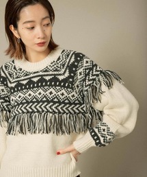 KBF | ノルディックフリンジニット(ニット/セーター)