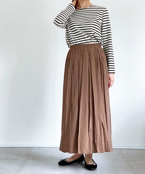 ottilie（オティーリエ）の「レーヨンエアリースカート（スカート・レディース・グレー/レッド/モカ・FREE）」の22枚目の写真