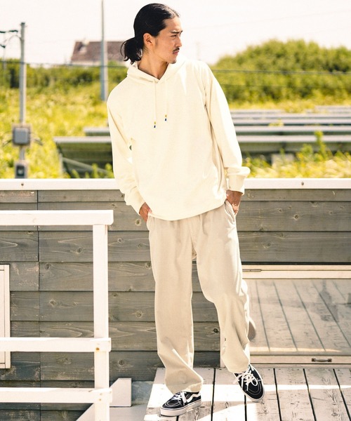 Minnetonka（ミネトンカ）の「【MINNETONKA（ミネトンカ）×BAYFLOW】ECOスエードパーカー（パーカー・メンズ・ホワイト/ブラック/ベージュ/オレンジ・SMALL/MEDIUM/LARGE）」の6枚目の写真