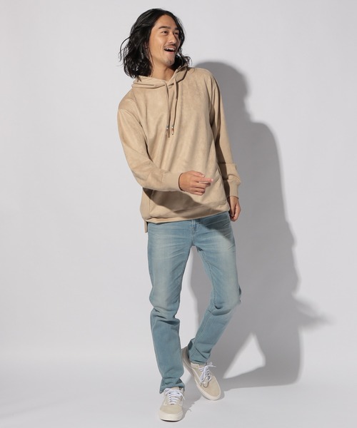 Minnetonka（ミネトンカ）の「【MINNETONKA（ミネトンカ）×BAYFLOW】ECOスエードパーカー（パーカー・メンズ・ホワイト/ブラック/ベージュ/オレンジ・SMALL/MEDIUM/LARGE）」の16枚目の写真