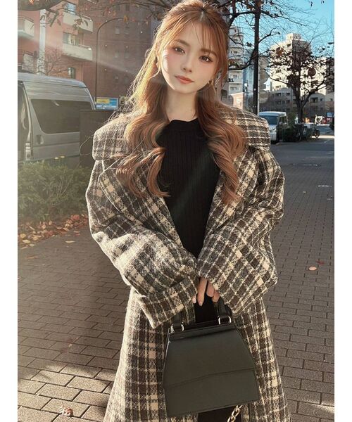 RESEXXY（リゼクシー）の「ウールガウンコート（その他アウター・レディース・アイボリー/グリーン/その他1・FREE）」の4枚目の写真