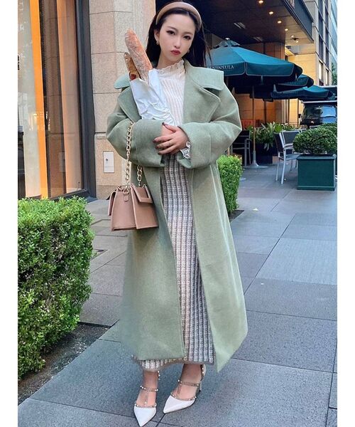 RESEXXY（リゼクシー）の「ウールガウンコート（その他アウター・レディース・アイボリー/グリーン/その他1・FREE）」の14枚目の写真