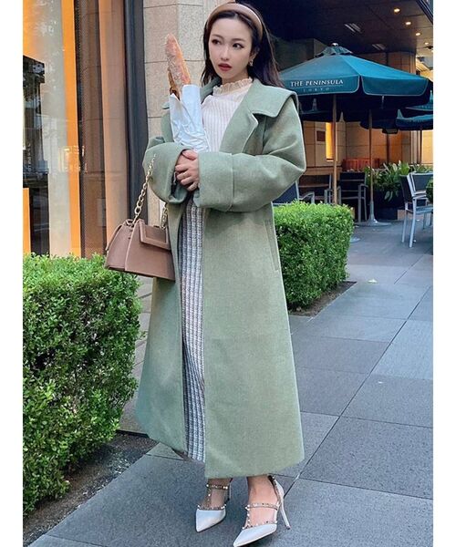 RESEXXY（リゼクシー）の「ウールガウンコート（その他アウター・レディース・アイボリー/グリーン/その他1・FREE）」の21枚目の写真