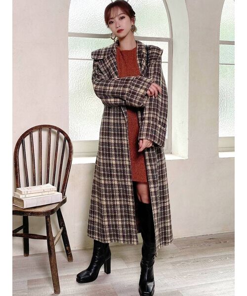 RESEXXY（リゼクシー）の「ウールガウンコート（その他アウター・レディース・アイボリー/グリーン/その他1・FREE）」の6枚目の写真