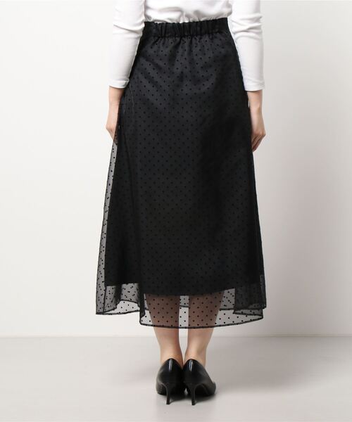 Banner Barrett（バナーバレット）の「【Lili Lurex】ドットシアースカート（スカート・レディース・ブラック/ブラック×ピンク・38）」の4枚目の写真