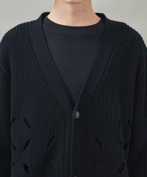 city（シティ）の「リーフホールカーディガン/LEAF HOLE CARDIGAN（カーディガン/ボレロ・メンズ・ホワイト/ブラック/ブルー・1/2）」の6枚目の写真