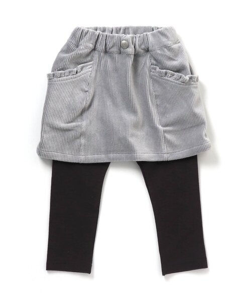 apres les cours（アプレレクール）の「カットコールスカッツ 10分丈（スカート・キッズ・グレー/ベージュ/ピンク・120/100/140/110/90/130/80）」の2枚目の写真