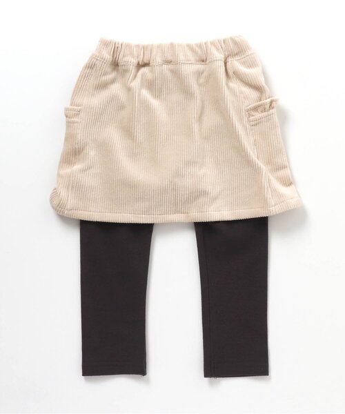 apres les cours（アプレレクール）の「カットコールスカッツ 10分丈（スカート・キッズ・グレー/ベージュ/ピンク・120/100/140/110/90/130/80）」の4枚目の写真