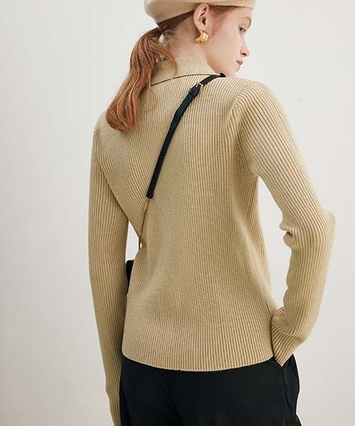 Fano Studios(ファノ ストゥディオズ)の「【Fano Studios】Rib knit collar cardigan FD21S022(カーディガン/ボレロ・レディース・ベージュ・M/L/S)」の9枚目の写真