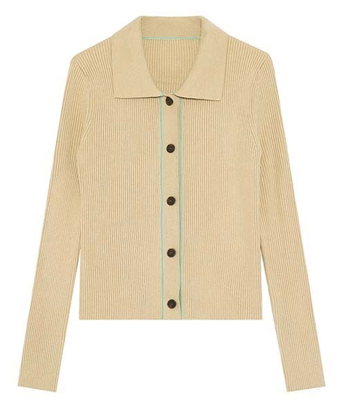 Fano Studios(ファノ ストゥディオズ)の「【Fano Studios】Rib knit collar cardigan FD21S022(カーディガン/ボレロ・レディース・ベージュ・M/L/S)」の11枚目の写真