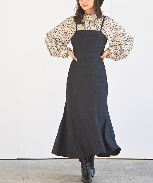 rps（アールピーエス）の「ライスコールマーメイドジャンスカ（ジャンパースカート・レディース・ブラック/ブラウン/モカ・M）」の2枚目の写真