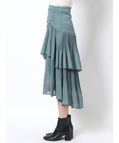 MERCURYDUO（マーキュリーデュオ）の「シアープリーツティアードスカート（スカート・レディース・ベージュ/ブルー/アイボリー・SMALL/MEDIUM）」の11枚目の写真