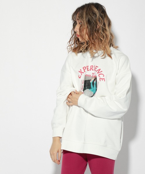 PBLIM（ページボーイリム）の「【PAGEBOYLIM】レディフォトスウェット（スウェット・レディース・ブラック/オフホワイト・MEDIUM/LARGE）」の3枚目の写真