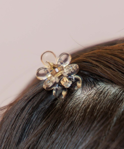 flower(フラワー)の「マリービジュークリップ(バレッタ/ヘアクリップ・レディース・ベージュ/ブラウン・FREE)」の4枚目の写真