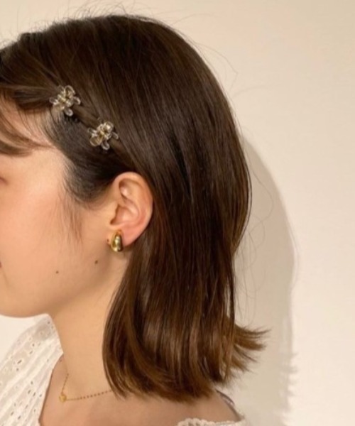 flower(フラワー)の「マリービジュークリップ(バレッタ/ヘアクリップ・レディース・ベージュ/ブラウン・FREE)」の19枚目の写真
