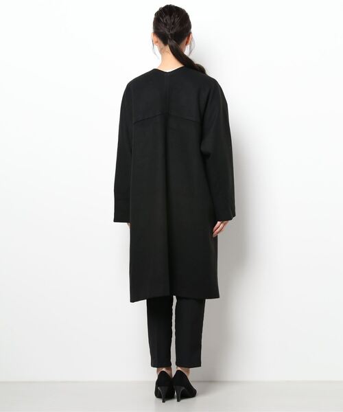 AZUL by moussy（アズールバイマウジー）の「WASHABLE COLLARLESS COAT/ウォッシャブルカラーレスコート（その他アウター・レディース・ブラック/ブラウン・SMALL/MEDIUM）」の5枚目の写真