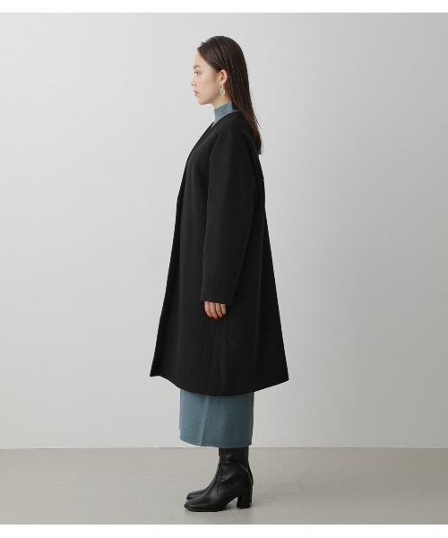 AZUL by moussy（アズールバイマウジー）の「WASHABLE COLLARLESS COAT/ウォッシャブルカラーレスコート（その他アウター・レディース・ブラック/ブラウン・SMALL/MEDIUM）」の19枚目の写真