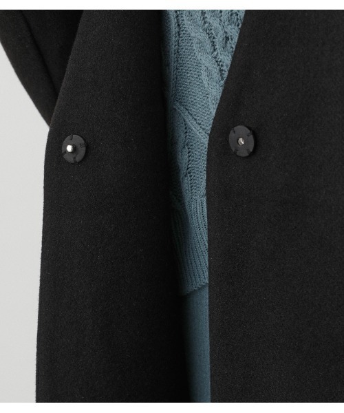 AZUL by moussy（アズールバイマウジー）の「WASHABLE COLLARLESS COAT/ウォッシャブルカラーレスコート（その他アウター・レディース・ブラック/ブラウン・SMALL/MEDIUM）」の15枚目の写真