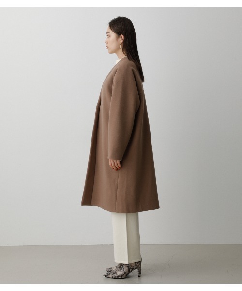 AZUL by moussy（アズールバイマウジー）の「WASHABLE COLLARLESS COAT/ウォッシャブルカラーレスコート（その他アウター・レディース・ブラック/ブラウン・SMALL/MEDIUM）」の10枚目の写真