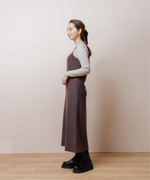 flower（フラワー）の「デイリーウォームキャミワンピース（ワンピース・レディース・ベージュ/ブラウン/ブルー・FREE）」の10枚目の写真