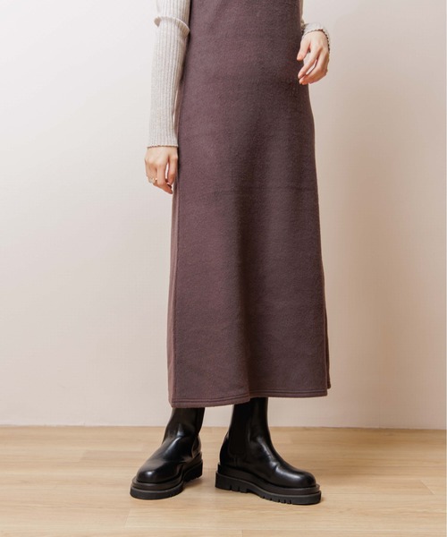 flower（フラワー）の「デイリーウォームキャミワンピース（ワンピース・レディース・ベージュ/ブラウン/ブルー・FREE）」の4枚目の写真