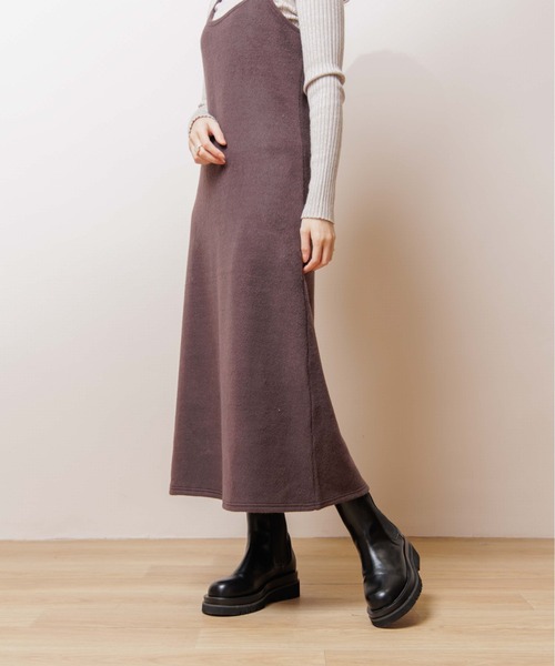 flower（フラワー）の「デイリーウォームキャミワンピース（ワンピース・レディース・ベージュ/ブラウン/ブルー・FREE）」の7枚目の写真