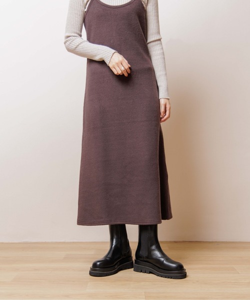 flower（フラワー）の「デイリーウォームキャミワンピース（ワンピース・レディース・ベージュ/ブラウン/ブルー・FREE）」の12枚目の写真