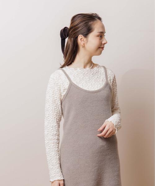 flower（フラワー）の「デイリーウォームキャミワンピース（ワンピース・レディース・ベージュ/ブラウン/ブルー・FREE）」の13枚目の写真