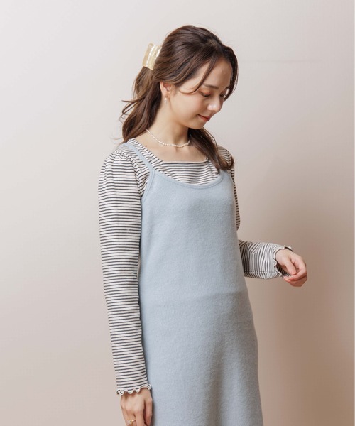 flower（フラワー）の「デイリーウォームキャミワンピース（ワンピース・レディース・ベージュ/ブラウン/ブルー・FREE）」の9枚目の写真