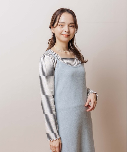 flower（フラワー）の「デイリーウォームキャミワンピース（ワンピース・レディース・ベージュ/ブラウン/ブルー・FREE）」の14枚目の写真