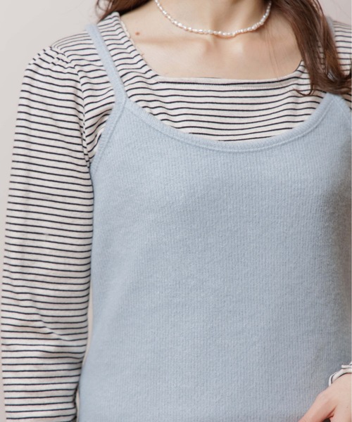 flower（フラワー）の「デイリーウォームキャミワンピース（ワンピース・レディース・ベージュ/ブラウン/ブルー・FREE）」の17枚目の写真