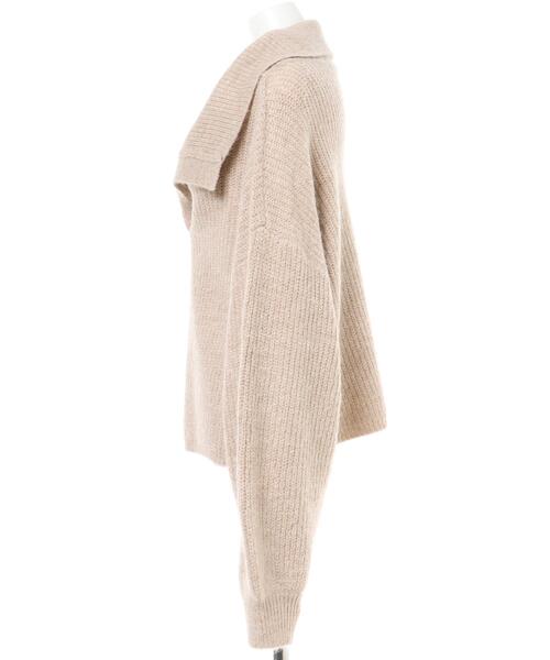 INGNI（イング）の「ショート丈セーラーカラーニット（ニット/セーター・レディース・ブラック/ベージュ/アイボリー・M）」の5枚目の写真