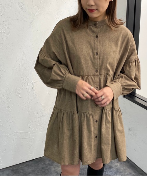 apres jour mignon(アプレジュールミニョン)の「アソートティアードブラウス【ZOZOTOWN限定アイテム】(シャツ/ブラウス・レディース・ブラック系その他/ブラック/ブラウン系その他/オフホワイト・X-LARGE/フリー)」の7枚目の写真