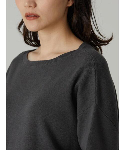 AMERICAN HOLIC（アメリカンホリック）の「ボートネックサイドポケットチュニック（ニット/セーター・レディース・チャコールグレー/グリーン・M/L）」の9枚目の写真