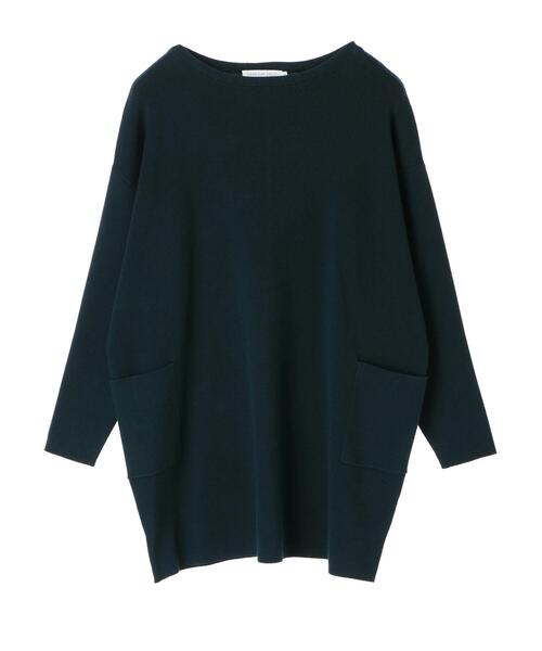 AMERICAN HOLIC（アメリカンホリック）の「ボートネックサイドポケットチュニック（ニット/セーター・レディース・チャコールグレー/グリーン・M/L）」の21枚目の写真